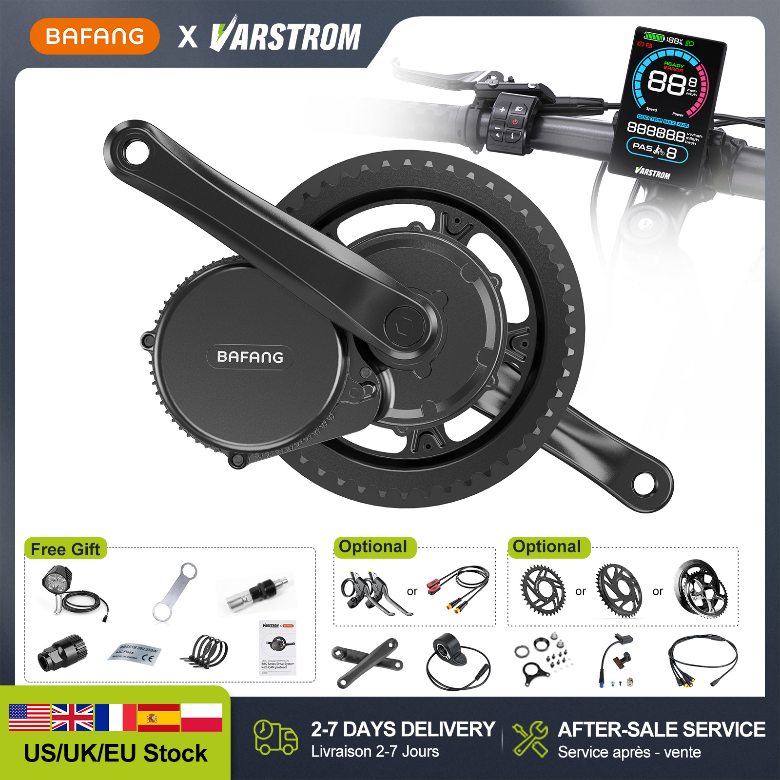 Bafang Bbshd 1000W Conversion Kit - [Stock en EE. UU.] Motor de