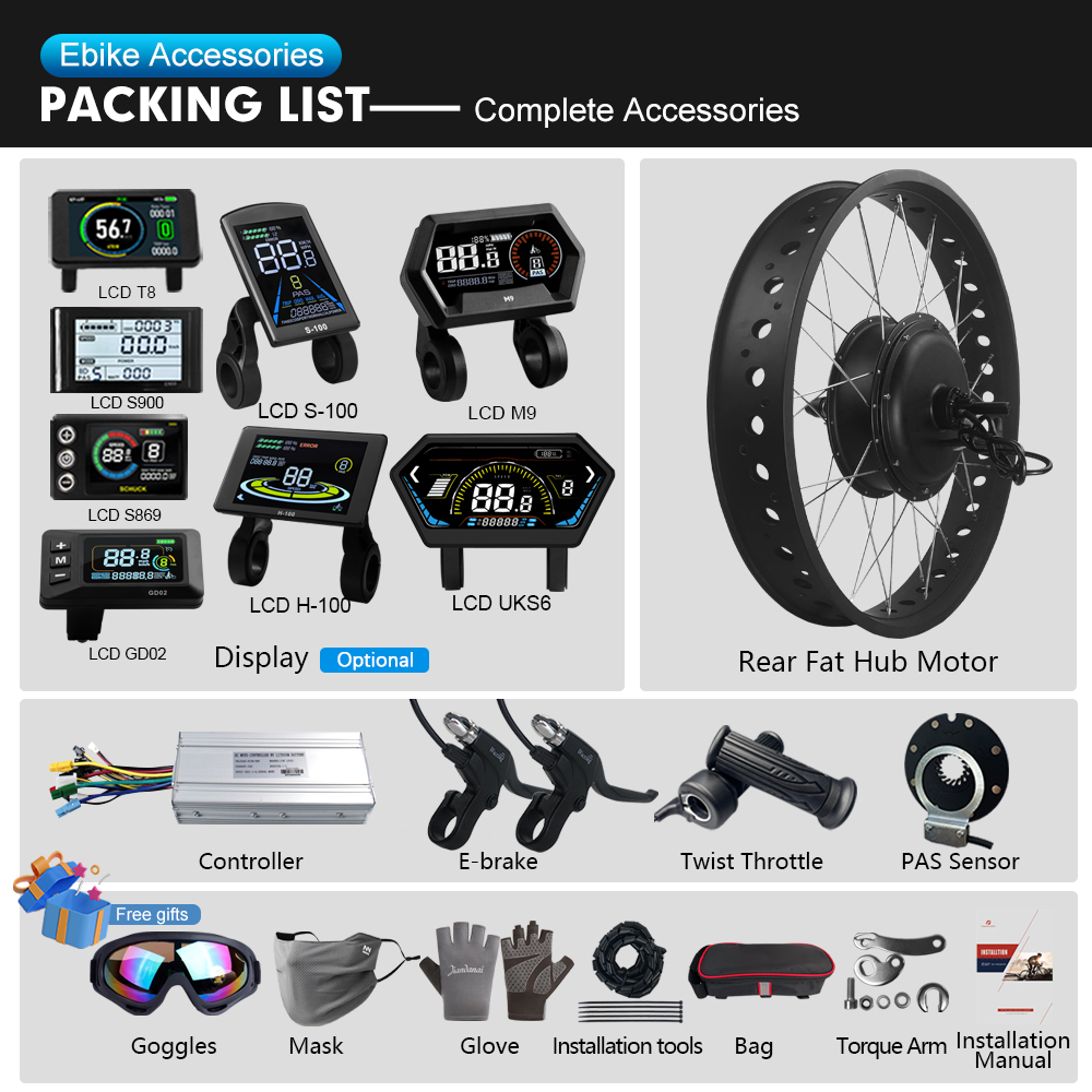 Kit de motor eléctrico para bi - Ebike Conversion Kit 72V 3000W reseña y precio